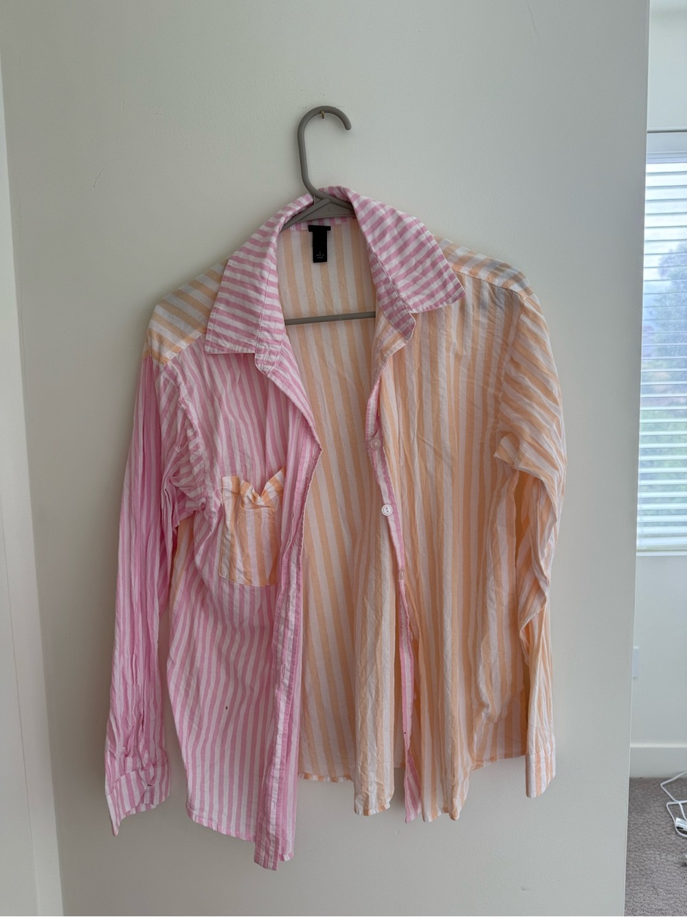 wild fable Pink and Peach Striped Button-Down Shirt